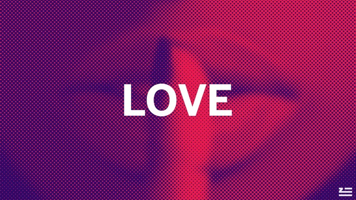 LOVE typography by ZHU