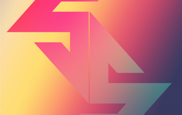 Abstract geometric shapes with gradient background