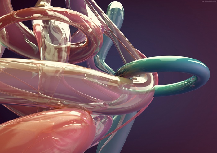 Abstract 3D shapes 4K