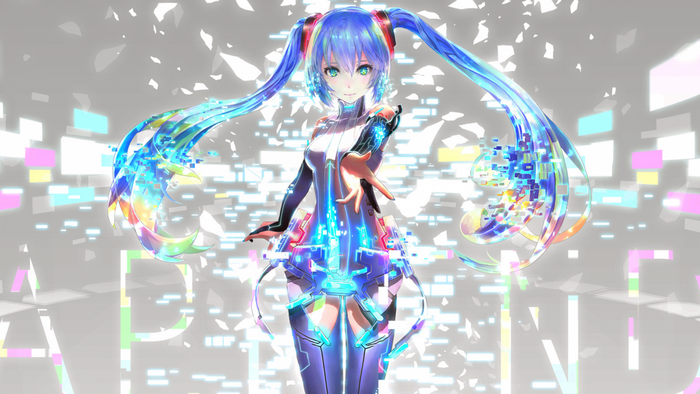Hatsune Miku from Vocaloid illustration