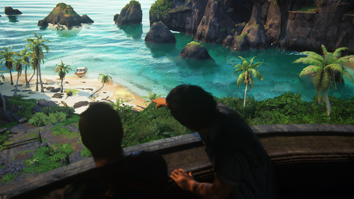 Nathan Drake and Sam Drake in Uncharted 4: A Thief's End