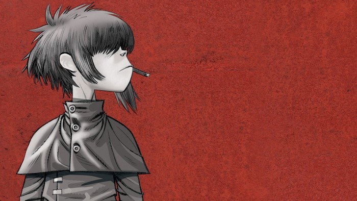 Noodle from Gorillaz smoking