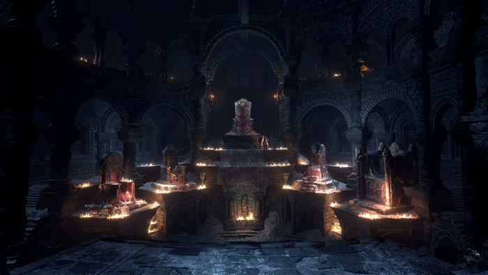 Dark Souls III Firelink Shrine throne room