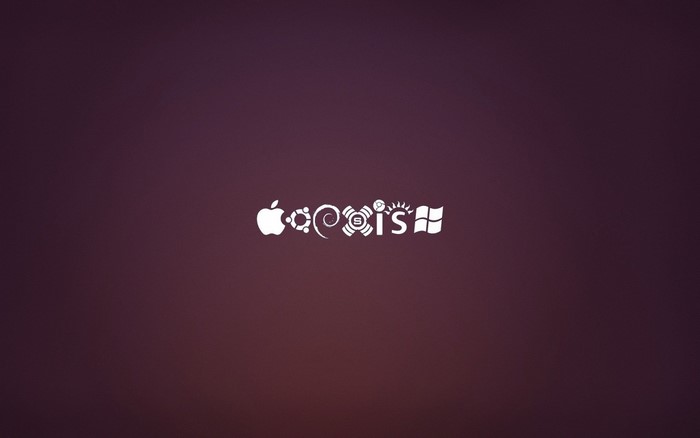 Operating system logos arranged in a line