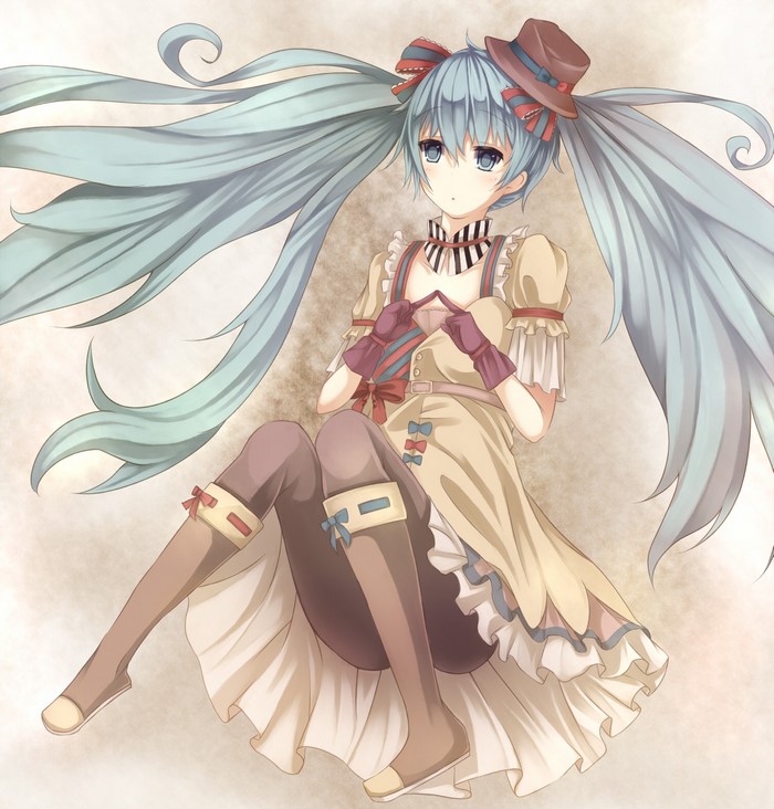 Hatsune Miku from Vocaloid in steampunk outfit