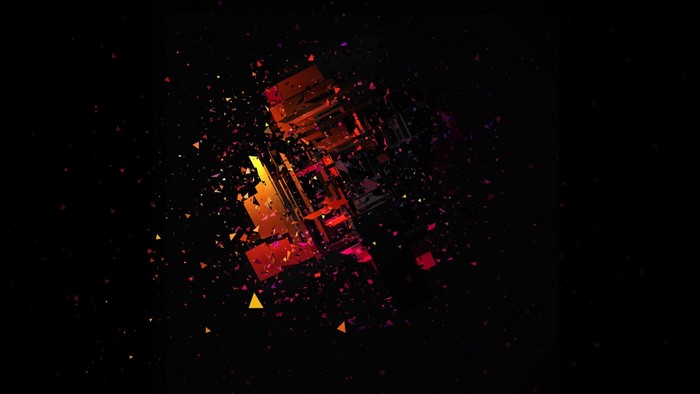 Abstract geometric explosion in space