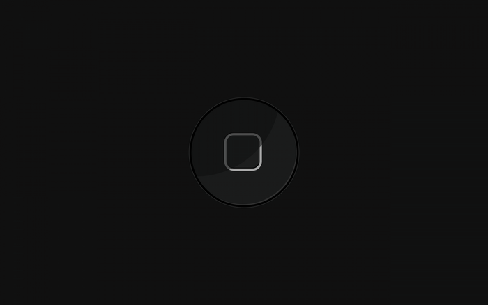 Black circle with square logo on dark background