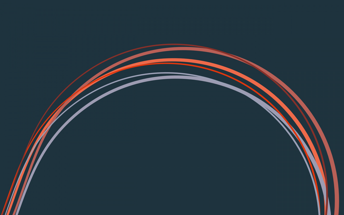 Abstract rainbow-colored arcs on a dark background