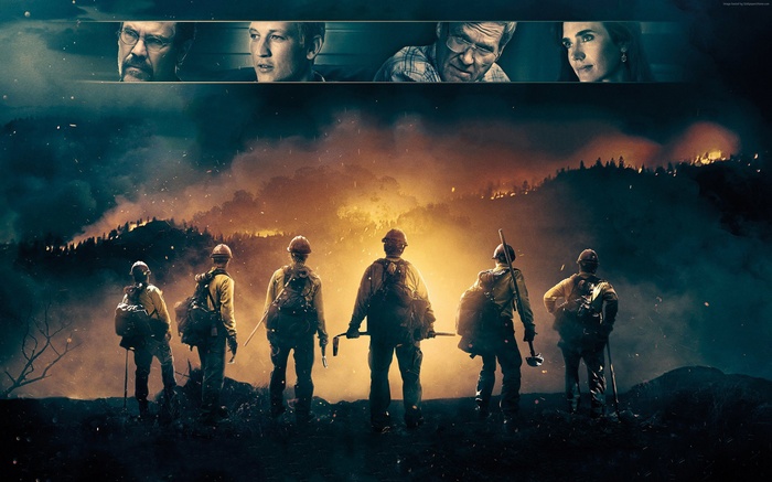 Only the Brave 4K poster with Josh Brolin and Miles Teller