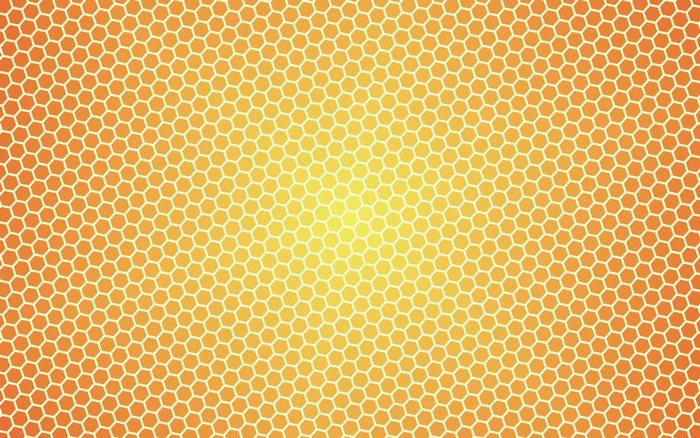 Orange and yellow honeycomb pattern