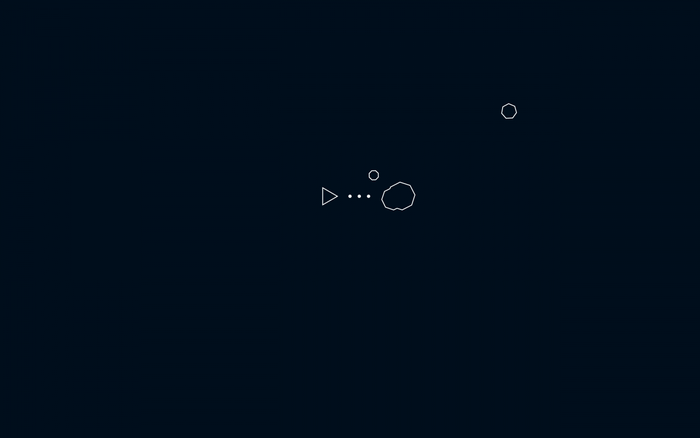 Abstract shapes in dark space