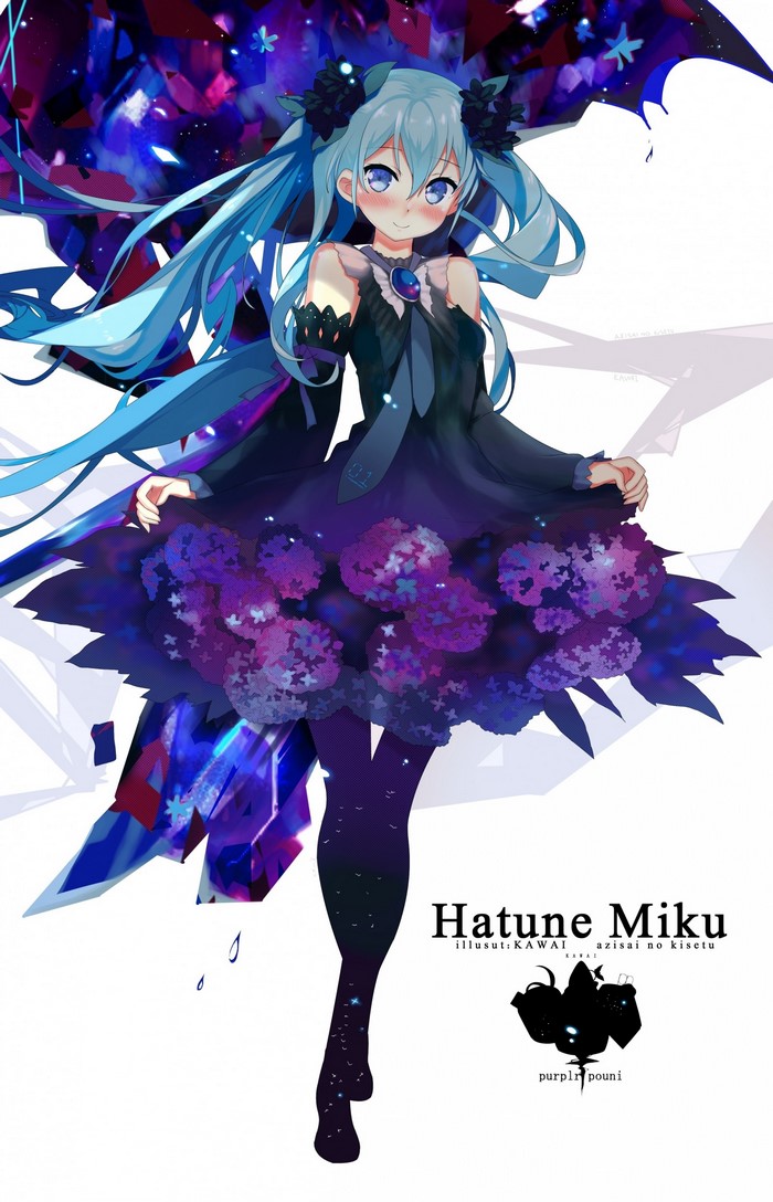 1039686 Illustration Long Hair Anime Anime Girls Blue Hair Blue Eyes Dress Cartoon 