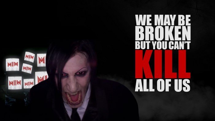 Motionless In White album cover with text