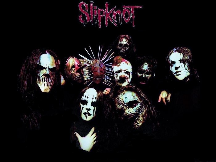 Slipknot band members with masks