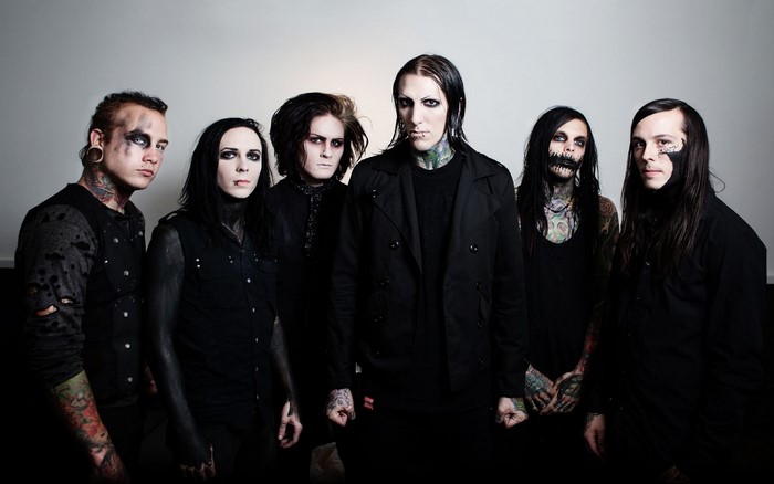 Motionless In White band members posing