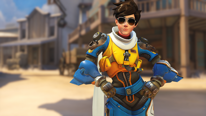 Tracer from Overwatch in a Western-themed skin