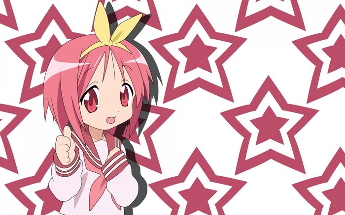 Konata Izumi from Lucky Star with star pattern