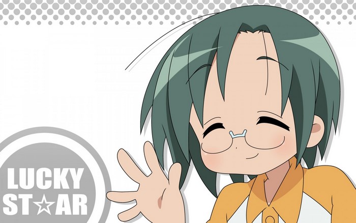 Konata Izumi from Lucky Star waving