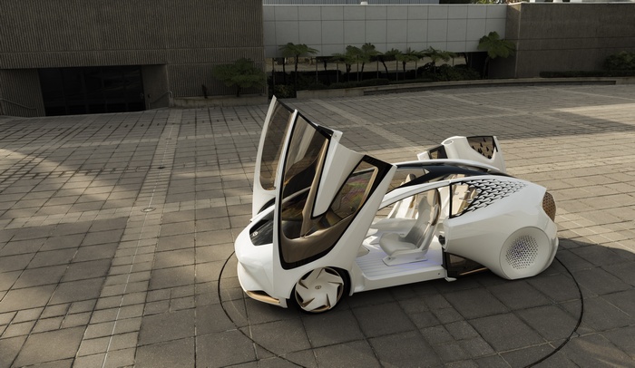 Toyota Concept-i electric car with doors open