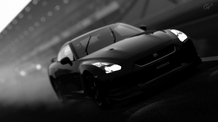 Black Nissan GT-R on a Racetrack