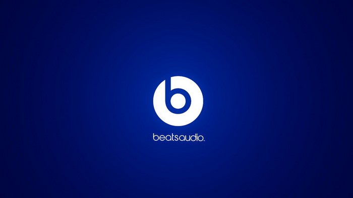 Beats by Dre logo on a blue background