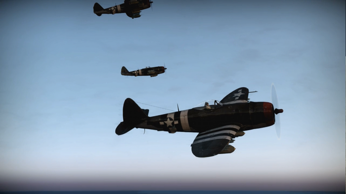 P-47 Thunderbolt Aircraft in Formation