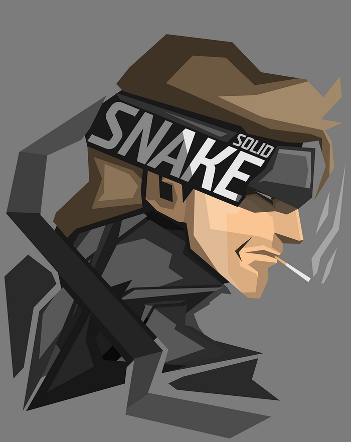 Solid Snake from Metal Gear illustration