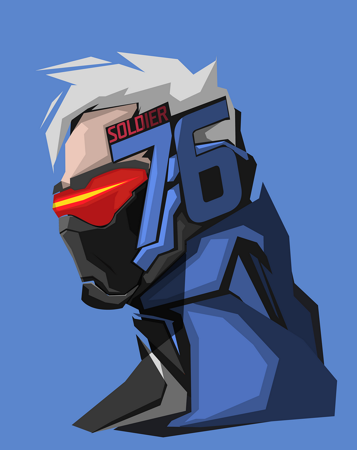 Soldier 76 from Overwatch illustration