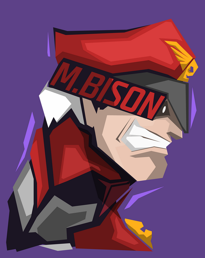 M. Bison from Street Fighter illustration