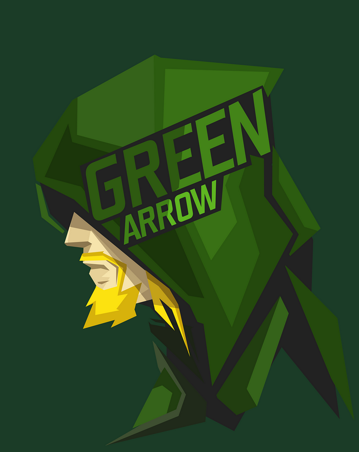 Green Arrow from DC Comics logo illustration