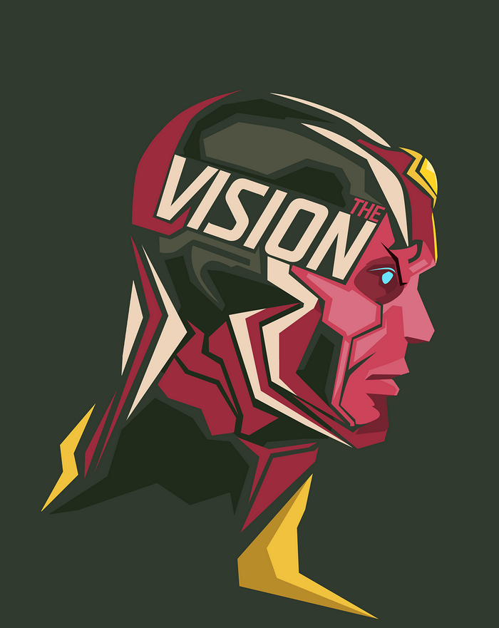 The Vision from Marvel Comics illustration