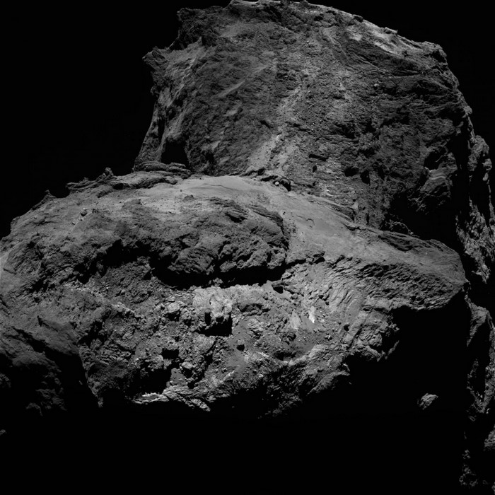Close-up of Comet 67P/Churyumov-Gerasimenko's surface