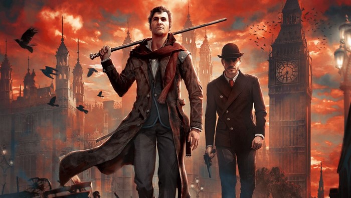 Sherlock Holmes and Companion in London at Dusk