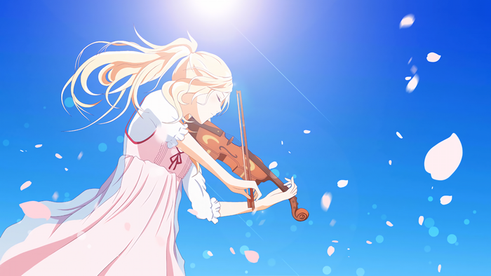 Miyazono Kaori from Shigatsu wa Kimi no Uso playing violin