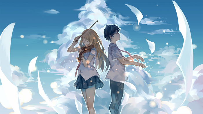 Kaori Miyazono and Kousei Arima from Shigatsu wa Kimi no Uso