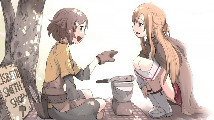 Asuna and Lisbeth from Sword Art Online