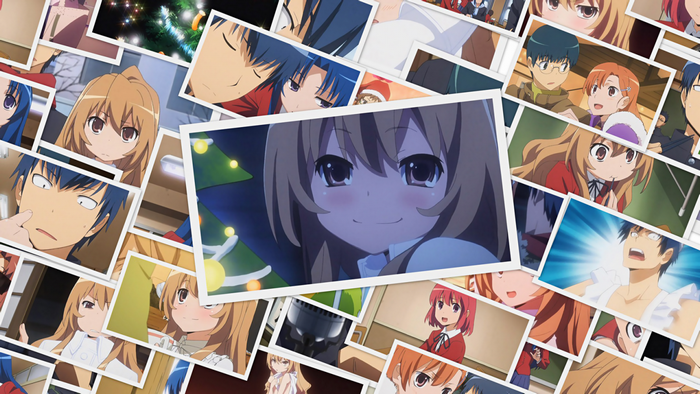 Collage of Aisaka Taiga and friends from Toradora