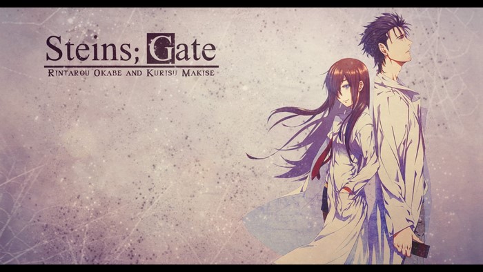 Rintarou Okabe and Kurisu Makise from Steins;Gate