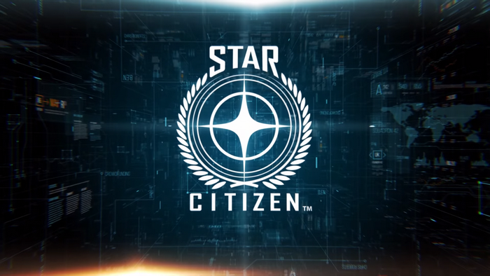 Star Citizen logo on a futuristic HUD