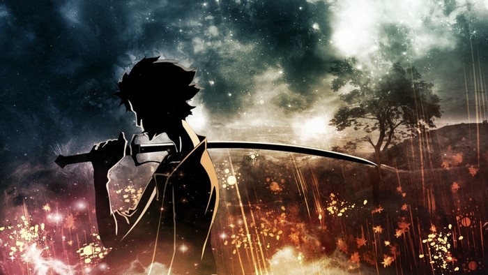 Mugen from Samurai Champloo with a sword
