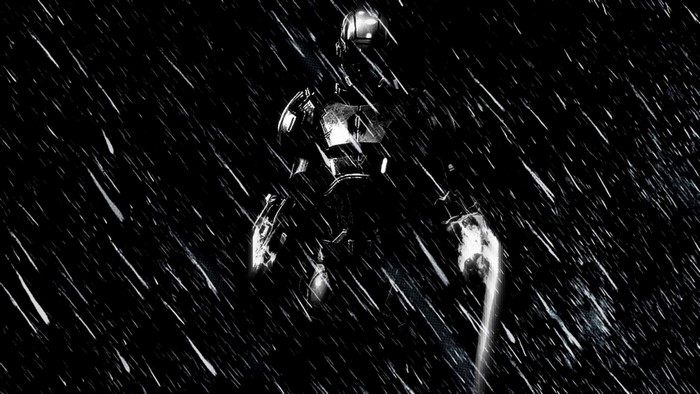 Mass Effect character in a snowstorm
