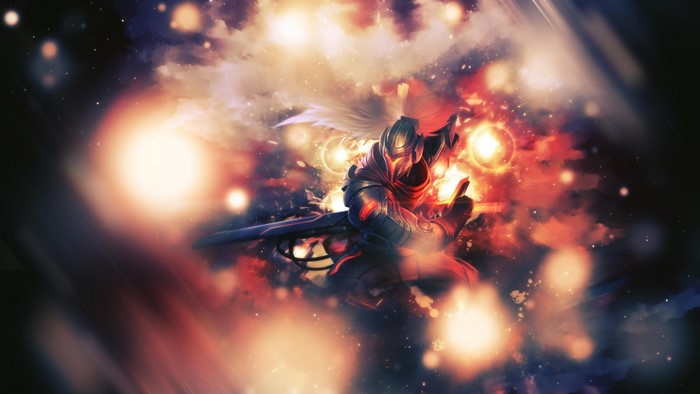 Yasuo from League of Legends in space
