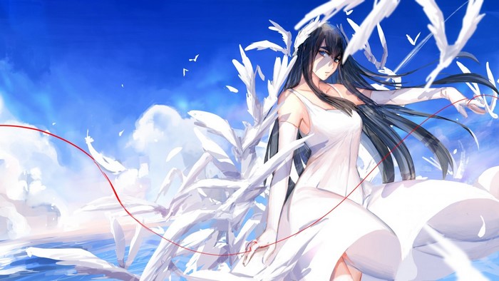 Kiryuin Satsuki from Kill la Kill with white wings