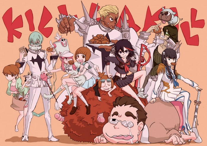Kill la Kill characters eating food