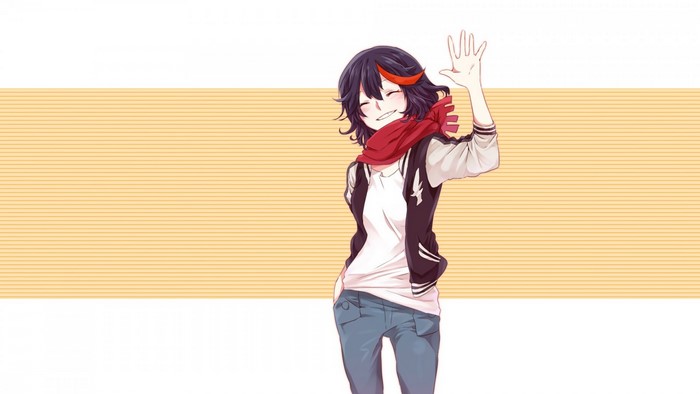 Ryuko Matoi from Kill la Kill waving