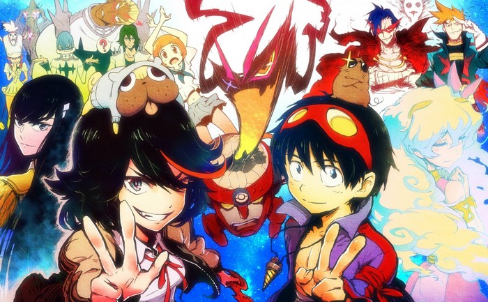 Matoi Ryuuko and Simon from Kill la Kill and Tengen Toppa Gurren Lagann