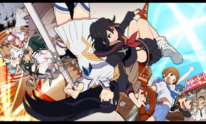 Kill la Kill characters with Ryuko Matoi and Satsuki Kiryuin
