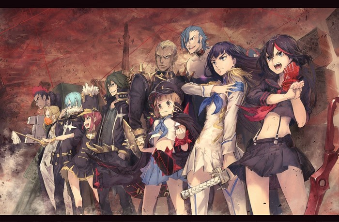 Kill la Kill characters in a group pose