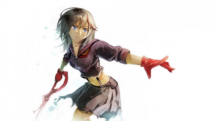 Ryuko Matoi from Kill la Kill holding a scissor blade
