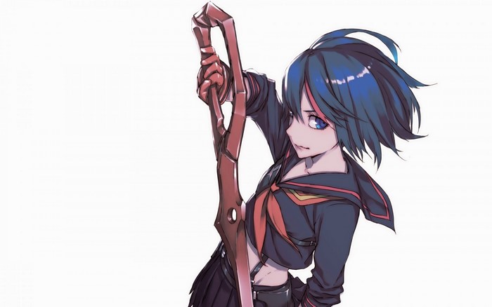 Ryuko Matoi from Kill la Kill holding a giant scissor blade
